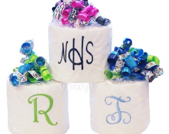 Preppy Personalized Monogrammed Toilet Paper/Monogrammed TP/Decorative Purposes Only/Only Top Sheet Monogrammed/For Display Only