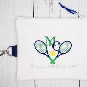 Personalized Preppy Monogrammed Mini Tennis Bag/Tennis Bag/Personalized Accessory Case/Tennis Gift/Tennis Captain Gift/Tennis Racquet Tote image 1