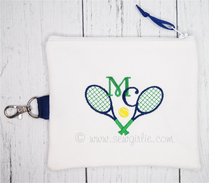 Personalized Preppy Monogrammed Mini Tennis Bag/Tennis Bag/Personalized Accessory Case/Tennis Gift/Tennis Captain Gift/Tennis Racquet Tote image 1