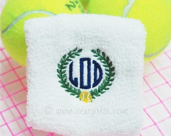 One Personalized Preppy Monogrammed Tennis Wrist Bands/Tennis Bands/Personalized Accessory Bands/Tennis Gift/Tennis Captain Gift