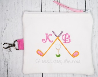 Personalized Preppy Monogrammed Mini Golf Bag/Golf Bag/Personalized Accessory Case/Golf Gift/Golf Tote