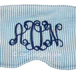 Personalized Preppy Seersucker Sleep/Slumber Masks