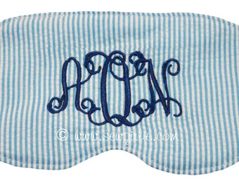 Personalized Preppy Seersucker Sleep/Slumber Masks