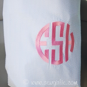 Personalized Custom Monogrammed Seersucker Car Trash Bag/Monogrammed Car Trash bag/Car litter holder/Personalized car garbage bag