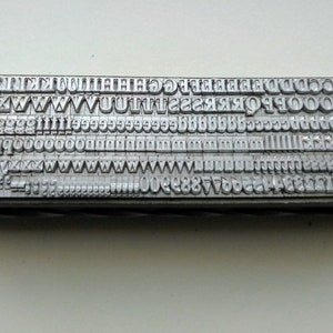 12 point TIMES BOLD 3A Letterpress Metal Printing Type