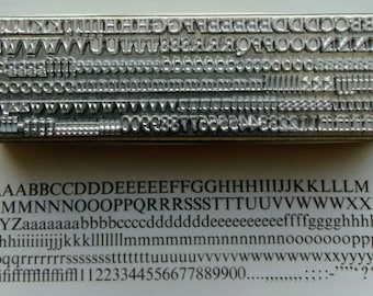 12 point Times New Roman 3A Letterpress Metal Printing Type