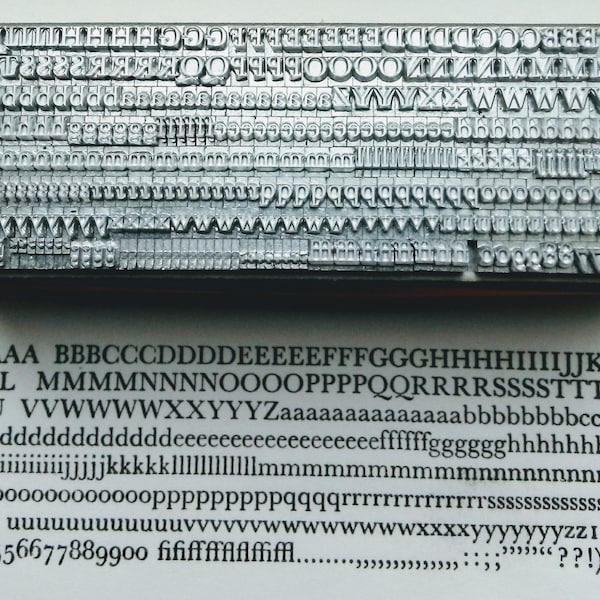 10 point BASKERVILLE Roman 4A Upper & Lower case, Letterpress Metal Printing Type