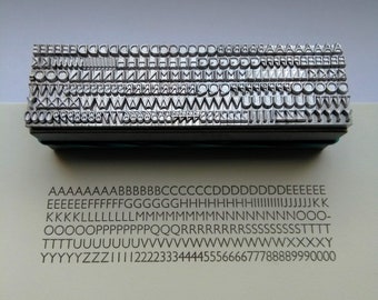 12 point GILL LIGHT UPPERCASE, Letterpress Metal Printing Type