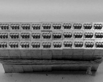 30 x 12 puntos [6] Adornos/bordes/simbolos de imprenta, impresión tipográfica, tipos metálicos