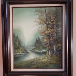 R. Brant Vintage Original Signed Oil Painting Forest River Landscape