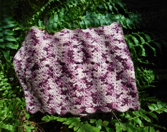 Plum lace cowl/neckwarmer