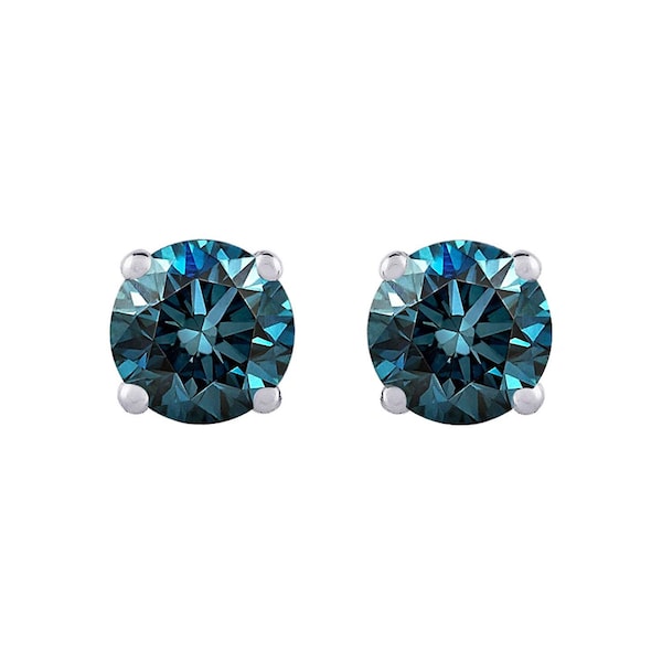Blue Diamond Earrings Etsy