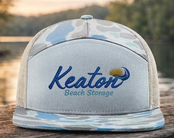 Custom Embroidered Richardson 168P Hat | Personalized Trucker Cap | Business Logo Hat | Mesh Snapback | Camo Flat Bill