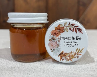 Personalized Wedding Favors, Meant To Bee Honey Jar Favors, Fall Wedding Favors, Personalized Honey Favors Fall, Autumn Wedding Favors