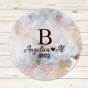 Personalized Wedding Favor, Bulk Wedding Favors, Acrylic Coaster Disc, Personalized Coaster, Save The Date Favor, Custom Wedding Favors image 1