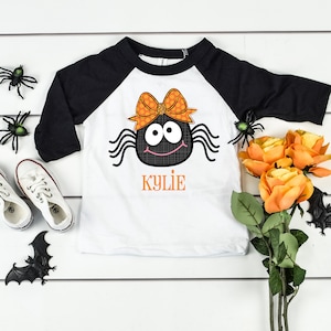 Halloween Shirt for Kids, Toddler Halloween Shirt, Halloween Shirt Youth, Spider Shirt, Personalized Halloween Shirt, Girls Halloween Shirts image 1