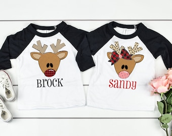 Christmas Shirt for Kids, Toddler Christmas Shirt, Christmas Shirt Youth, Reindeer Shirt, Personalized Christmas Shirt