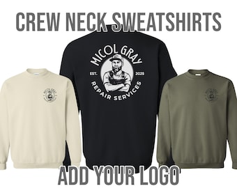 Custom Sweatshirt Business Crew Neck Sweatshirts with Logo Personalized Sweatshirts Company Sweatshirts with Custom Design