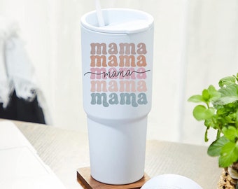 Mother's Day Gift, Mama Coffee Cup, Gift for Mom Mama, Retro Mama Tumbler, Acrylic Tumbler 30oz Matte Tumbler, Gift for Her, Valentine's Day