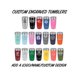 Custom Engraved Tumblers Personalized Tumblers Etched Tumblers with Logo Business Tumblers Bulk Tumblers Laser Engraved Wholesale Tumblers