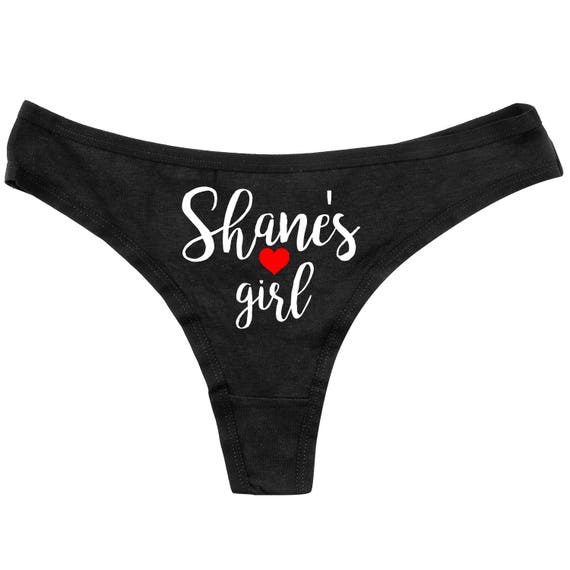 My Girl Thongs Property of Thongs Thongs Funny Panties Womens Underwear  Funny Black Thong Heart Panties Custom Panties -  Canada