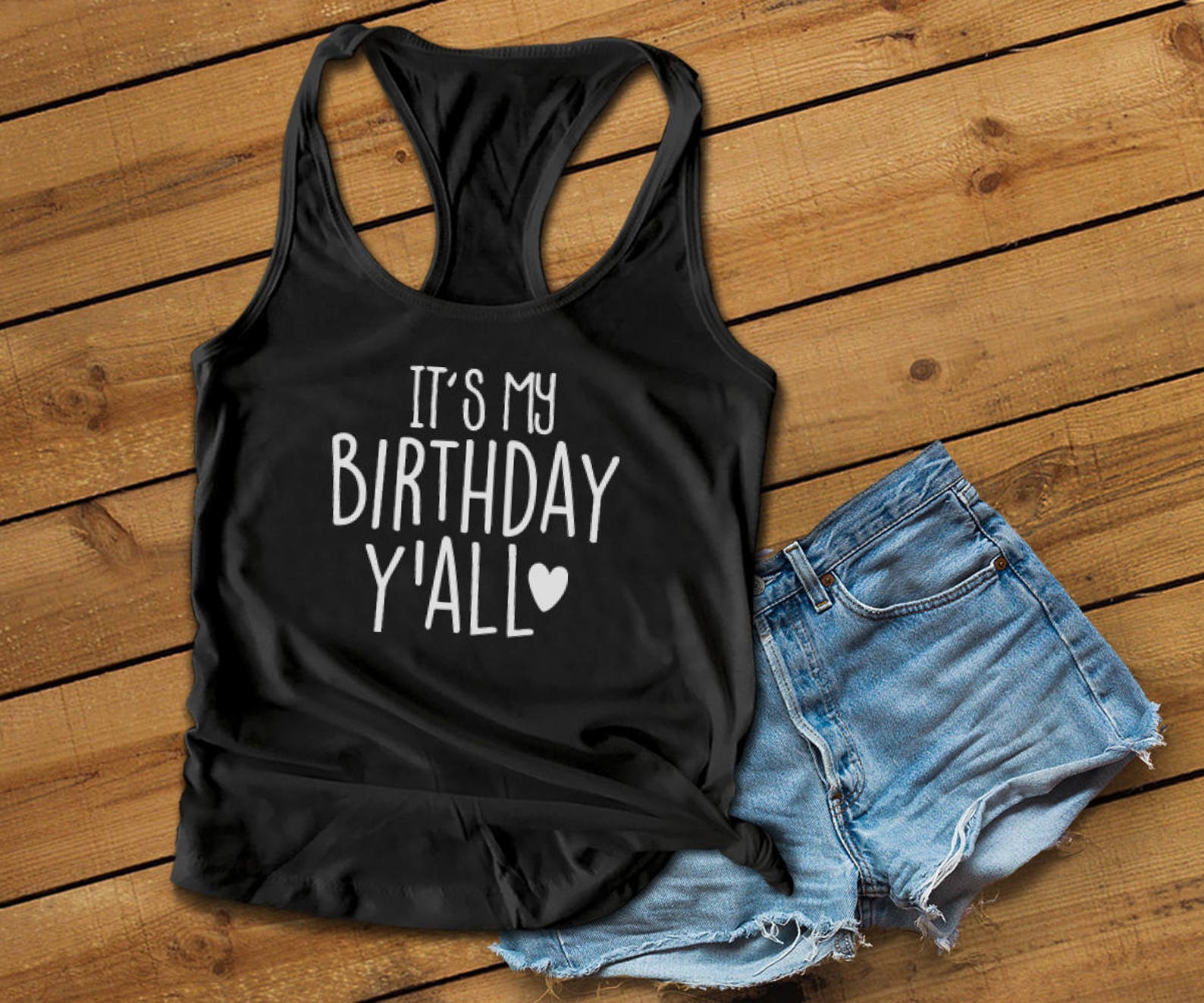 Birthday Tank Top It's My Birthday Y'all Birthday Etsy