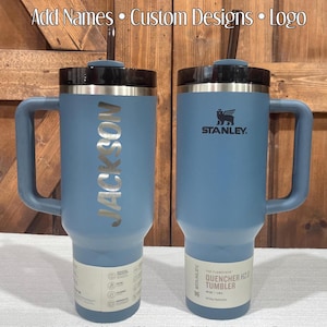 Custom Engraved Stanley Quencher H2.0 Flowstate Tumbler with Handle 40 oz Personalized 40oz Stanley Customized Stanley Cup Gift for Mom Dad