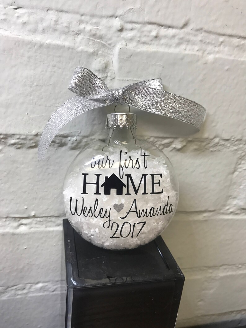 Our First Home Ornament Our First Christmas Glass Ornament Etsy Ireland