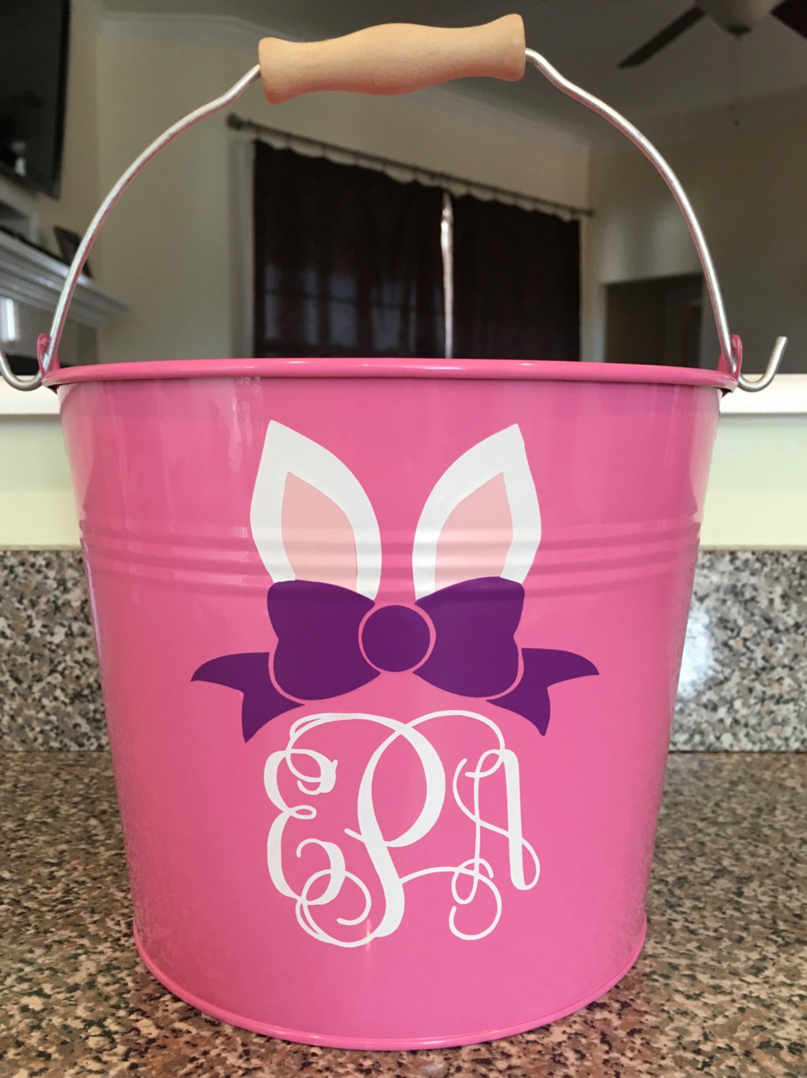 Personalized Easter Bucket Metal Easter Bucket Monogrammed Etsy