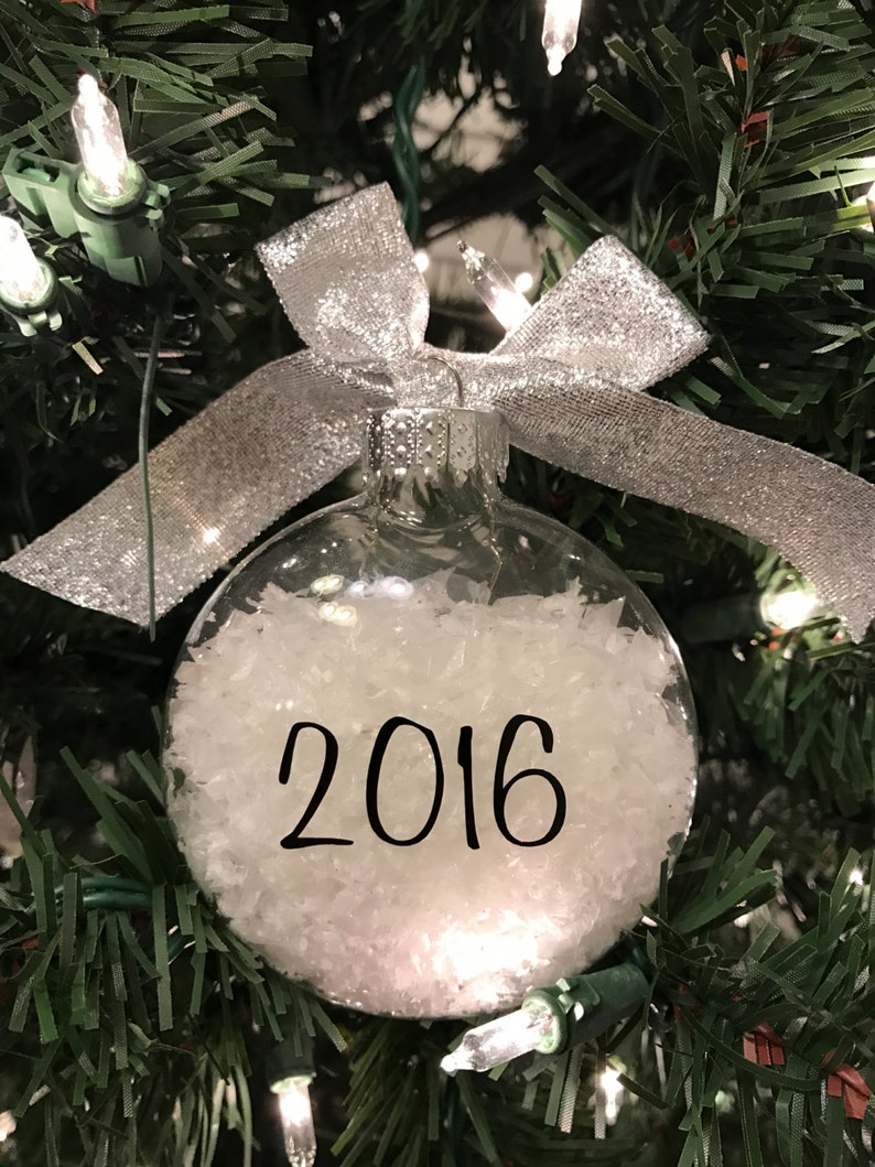 Our First Christmas as Mr. & Mrs. Glass Christmas Ornament Free Personalization Glass Ornament Wedding Ornament Personalized Ornament image 2