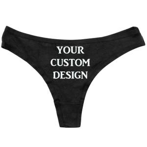 Personalised Womens Underwear Cute Named Black Wedding Knickers Underwear