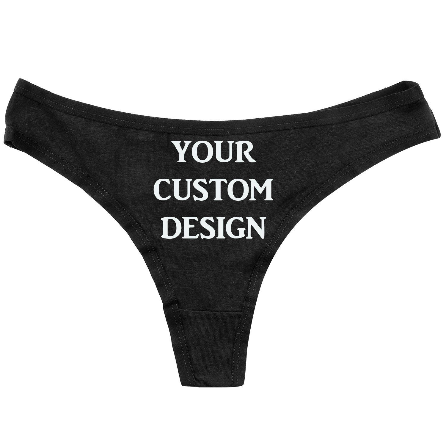 Custom Thongs Add Your Image Sexy Thongs Funny Panties Bachelorette Gift  Funny Black Thong Bridal Shower Gift Custom Panties 