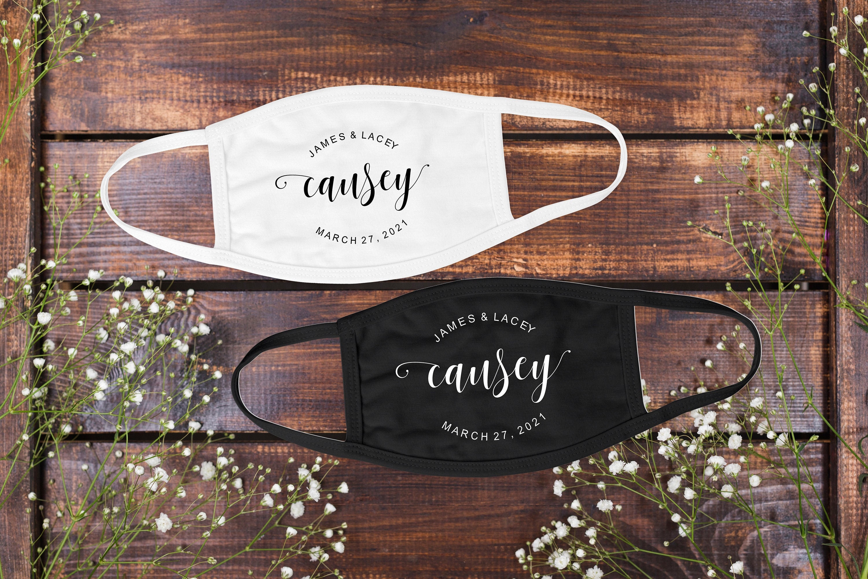 Wedding Masks for Guests Custom Face Mask Wedding Favors Mr Etsy