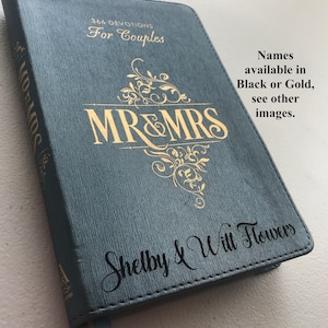 Engraved Devotional - Wedding Shower Gift - Wedding Gift - Gift for Couples - Christian Gifts - Daily Devotional - Christian Wedding Gift