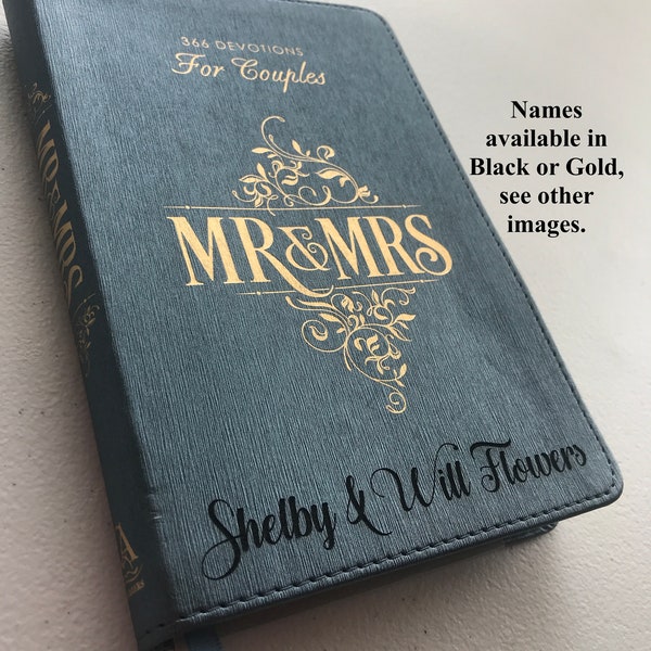Dévotion gravée - Cadeau de shower de mariage - Cadeau de mariage - Cadeau pour couple - Cadeaux chrétiens - Dévotion quotidienne - Cadeau de mariage chrétien