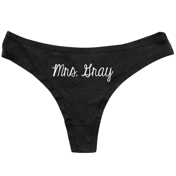 Custom Mrs. Thongs Sexy Thongs Funny Panties Bachelorette Gift Funny Black  Thong Bridal Shower Gift Custom Panties -  Canada