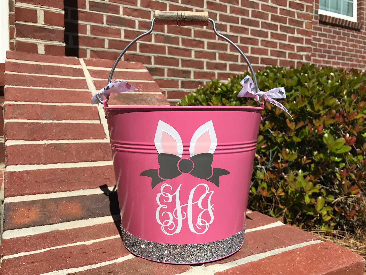 Personalized Easter Bucket Metal Easter Bucket Monogrammed Etsy