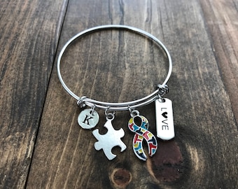 Autism Awareness Bracelet - Autistic Pride Jewelry - Autism Mom Gift - Gift for Autism Supporter -  Autism Jewelry - Autistic Jewelry