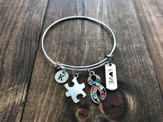 Handmade 'Autism Acceptance' Letter Bracelet