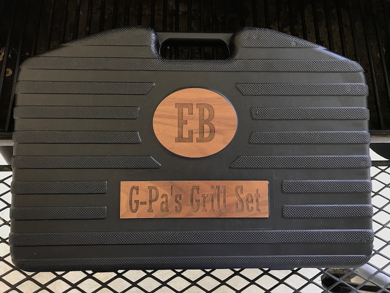 Personalized Grill Set Grill Tools Grilling Gifts Grilling Set BBQ Grill Set Engraved Grill Set Gift for Him Grill Set BBQ image 2