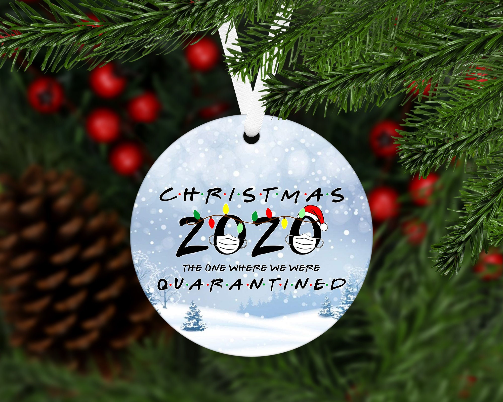 Quarantine Ornament 2020 Christmas Ornament Ornaments with Etsy