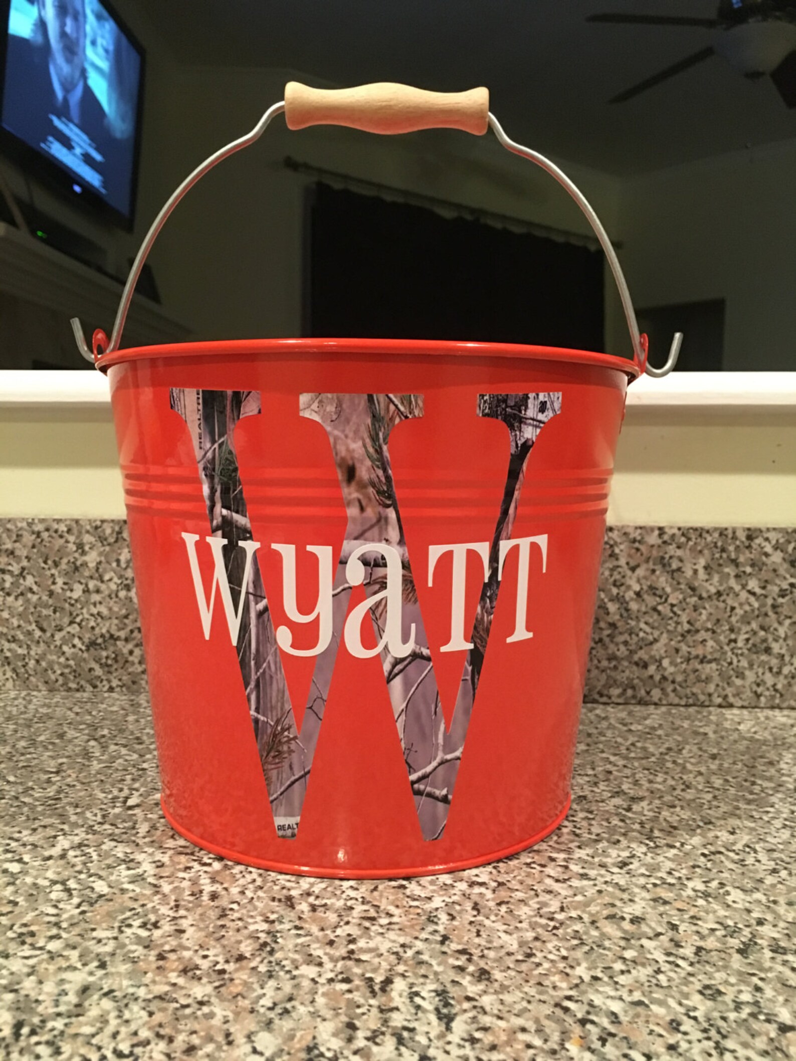 Custom Easter Bucket Metal Easter Bucket Name Initial Easter Etsy