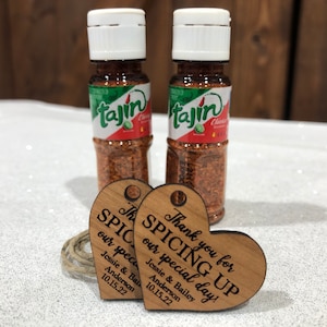 DIY Wedding Favor Kit - Wedding Favor Tags - Tajin Wedding Favor - Wedding Favors for Guests - Spicing Up Our Special Day