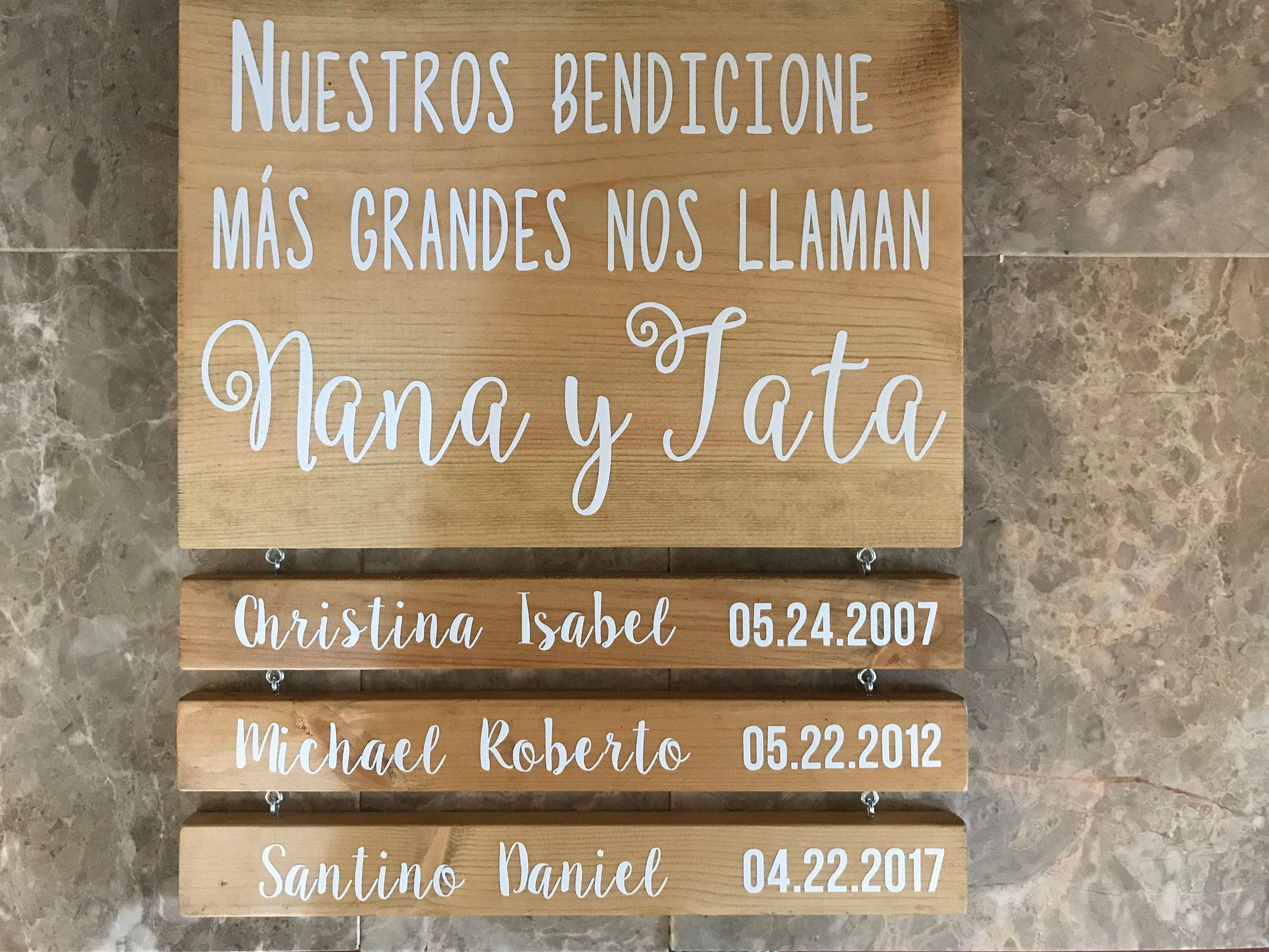 Spanish Grandchildren Sign Grandparents Sign Gift for | Etsy