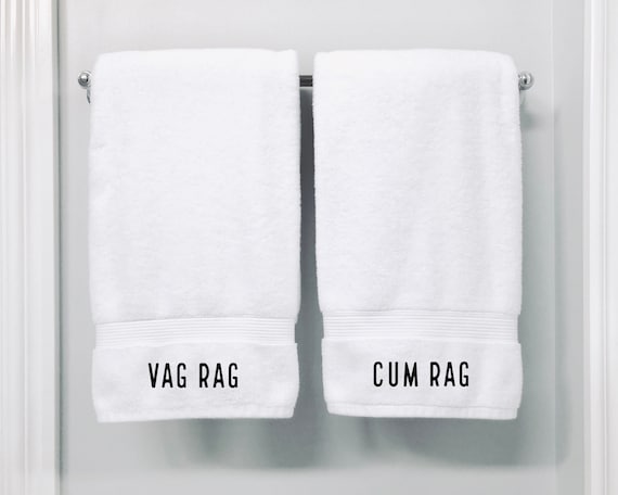 Cum Rag Vag Rag Set, His and Hers Towel Set, Gift for Him, Gift