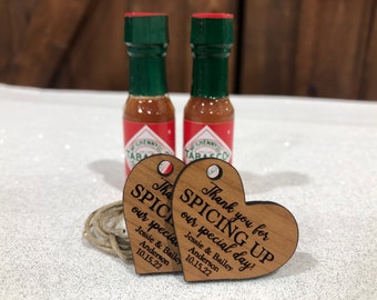 DIY Wedding Favor Kit - Wedding Favor Tags - Hot Sauce Wedding Favor - Wedding Favors for Guests - Spicing Up Our Special Day