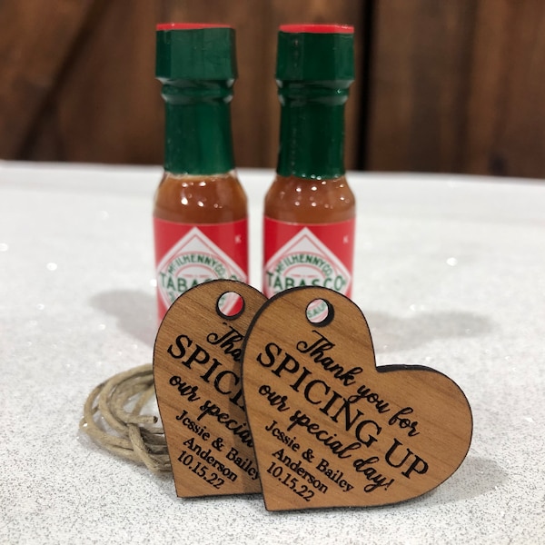 DIY Wedding Favor Kit - Wedding Favor Tags - Hot Sauce Wedding Favor - Wedding Favors for Guests - Spicing Up Our Special Day