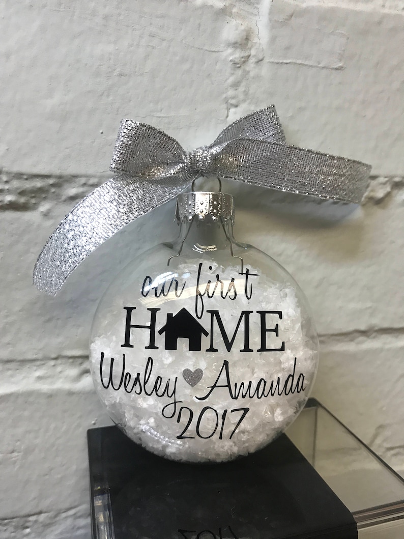 Our First Home Ornament Our First Christmas Glass Ornament Etsy