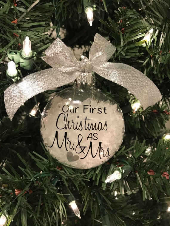 Clear Acrylic Ornament Mr and Mrs Christmas Ornament, First Christmas as Mr  and Mrs, Mrs and Mrs, Mr and Mr, First Christmas Married 