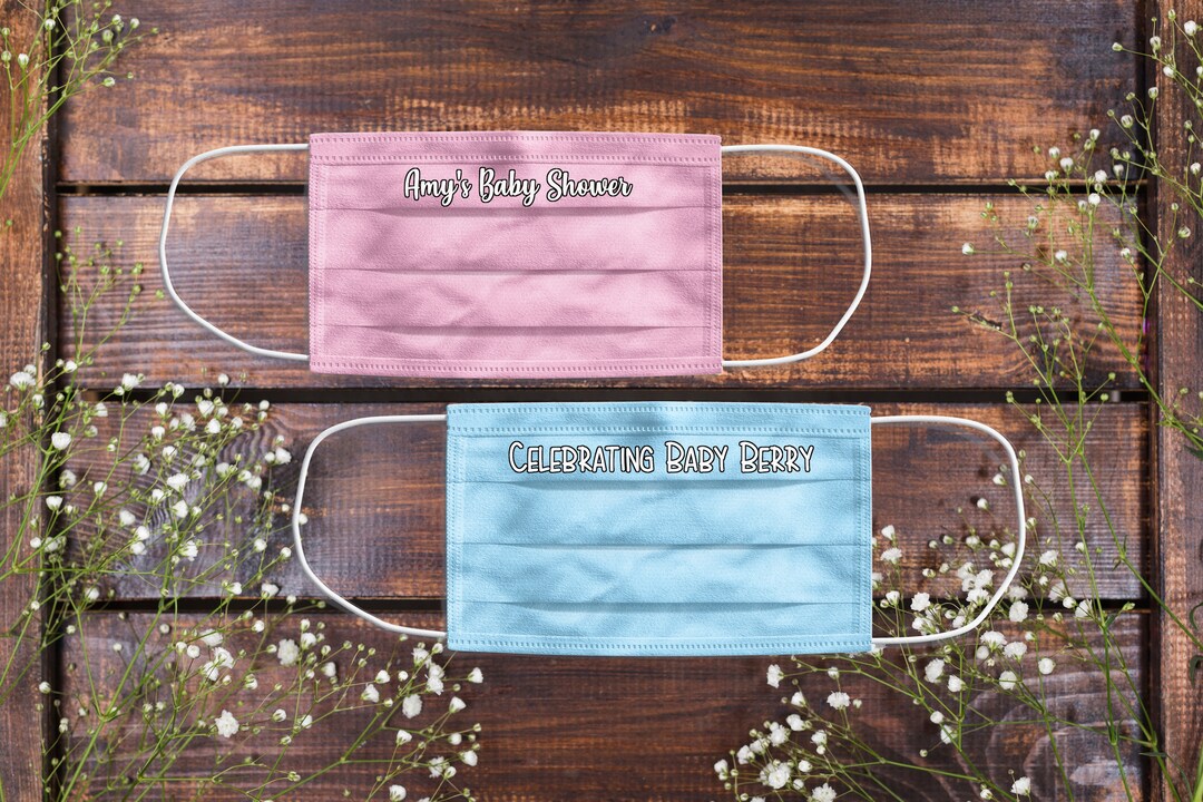 Disposable Baby Shower Masks for Guests, Custom Disposable Mask, Baby